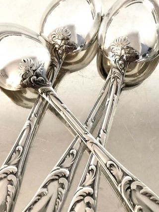 Christofle Chrysanthemum Antique Silverplated Set Of 6 Tea/coffee Spoons