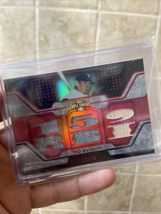 2008 Topps Triple Threads Ted Williams Jersey/bat Relic Graded To Just 36