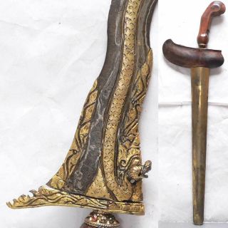 11 lok DRAGON KRIS keris NAGA blade magic snake sword Java Indonesia tribal art 3