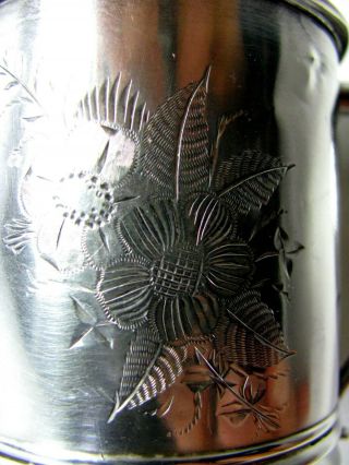 Hand Tooled Aesthetic 414B,  circa 1880 Whiting Mfg Co Sterling Child ' s Cup 2
