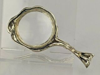 Unusual Sterling silver magnifying glass with a mermaid silver frame 3