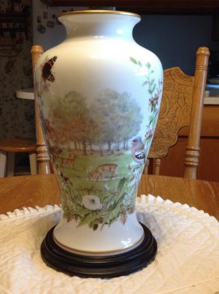 Vintage Franklin The Autumn Glen Vase By Peter Barrett Japan