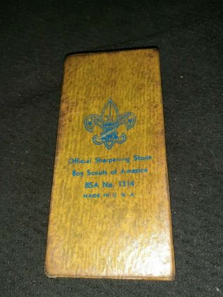 Vintage Official Boy Scouts Of America Sharpening Stone 1950 