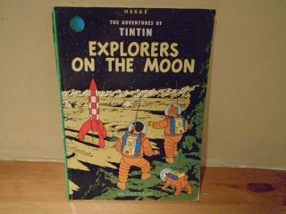 Herge The Adventures Of Tintin Explorers On The Moon Vintage Comic Book