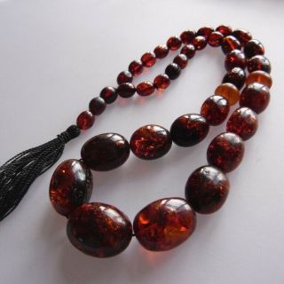 Antique Natural Cognac Baltic Amber Prayer beads komboloi tasbih masbaha Rosary 2