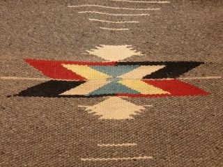 Vintage Native American Wool Blend Table Runner Rug 2
