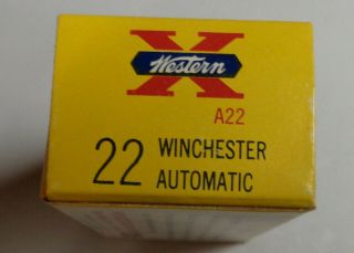 Empty Ammo Box Western 22 Winchester Automatic No A22 Minty Empty Box From Brick