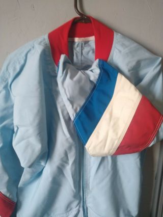 Fabulous Vintage Skydiving Suit Great Graphics All American Red White Blue