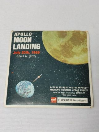 View Master Gaf B 663 Apollo Moon Landing 3 Reel Set Vintage July 20th 1969
