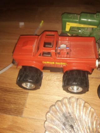 Vintage Schaper Stompers Crimson Crusher Chevy Monster Truck 4x4 Red Toy Truck