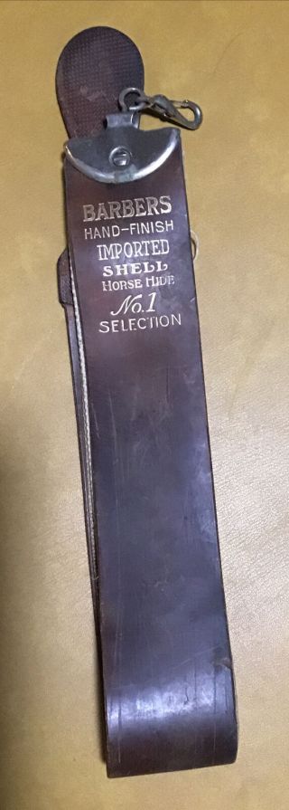 Vintage Horsehide Leather Barber Strap