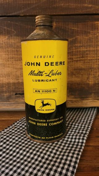 Vintage John Deere Multi Luber Lubricant Farm Advertising 4 Legged Deere