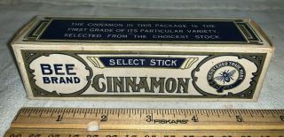 Antique Mccormick Bee Brand Cinnamon Spice Box N/ Tin Baltimore Md Grocery Store