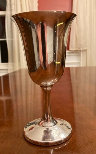 Sterling Silver 925 Wallace 14 Water Goblet With Gold Washed Interior