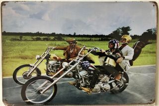 Easy Rider Harley Chopper Tin Sign (man Cave Fonda Panhead Shovel Knuckle)
