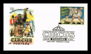 Dr Jim Stamps Us Barnum Bailey Vintage Circus Posters Unsealed Fdc Cover