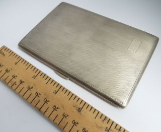 HANDSOME LARGE SIZED HEAVY ENGLISH ANTIQUE 1946 STERLING SILVER CIGARETTE CASE 3