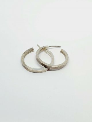 Vintage Jri 925 Sterling Silver Hoop Earrings
