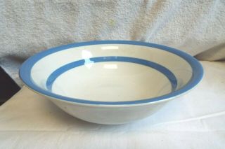 Vintage Blue/white Cornishware T.  G.  Green England Green Lg Bowl 8 3/4 " X 2 3/4 "
