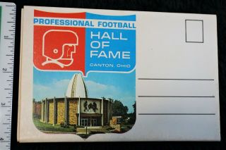 Vintage Pro Football Hall Of Fame,  Canton,  Ohio.  Plastichrome Booklet,  13 Views