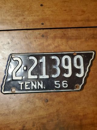 Vintage 1956 Tennessee State License Plate