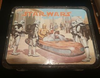 Vintage Star Wars Lunch Box Thermos 1977 King Seeley -