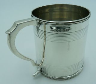Georgian Style Solid Silver Third Or A Half Pint Mug (cup,  Tankard) - 173g