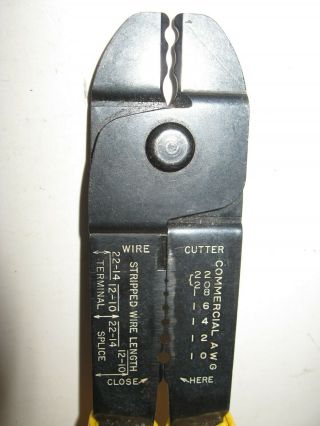 Vintage Wire Stripper,  Crimper,  Cutter Tool by AMP INC - 7 1/2 