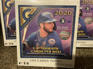 2020 Topps Gallery Mlb Monster Box 2 Autographs Per Box 100 Cards