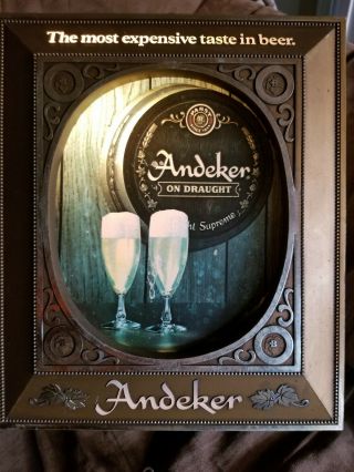 Vintage Andeker Of America Lighted Pabst Beer Advertising Sign