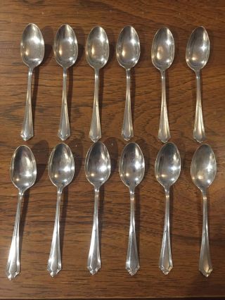 12 Sterling Silver Spoons.  Pat 1911 Scrap/not Scrap? 280 Grams Total