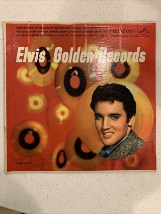 Vintage 1958 Vinyl Lp Record Elvis’ Golden Records Presley Blue Letter Cover Vg