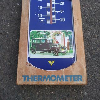Vintage 1960s Packard Tin Litho Sign Thermometer With Box 3