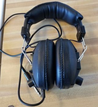 Vtg Silver Creek Bionic Ear Listening Device & Parabolic Dish Headphones Headset