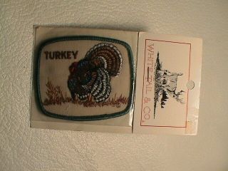 Wild Tom Turkey In Strut Bow Call Gun Hunting Patch On Card