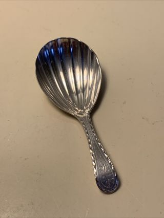 Antique Georgian Sterling Silver Bright Cut Caddy Spoon,  1789,  Thomas Northcote