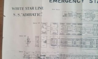 ADRIATIC White Star Line DECK PLAN 2