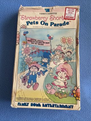 Strawberry Shorcake Pets On Parade Vintage Vhs 1982
