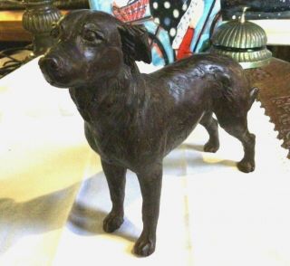 Bronze Hot Cast Dog Sculpture Figure Statue Ornament Animal Farm Pet Heavy 3kg