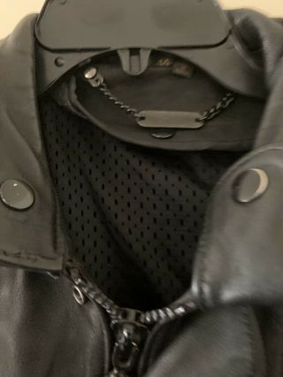 Men’s Vintage Harley Davidson Size 44 Black leather Jacket with snap out vest 2