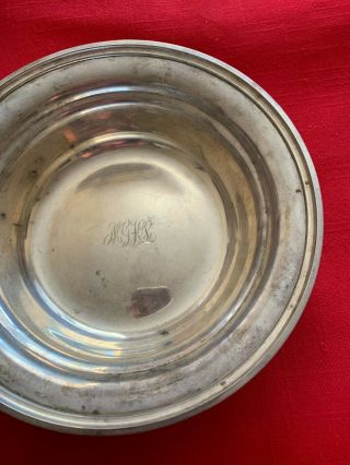 Sterling Silver 4104 S.  Kirk & Son 8 Inch Bowl Ingraved 10.  4 Onces