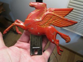 Mobil Oil Standard Pegasus Flying Horse Die Cut License Plate Topper