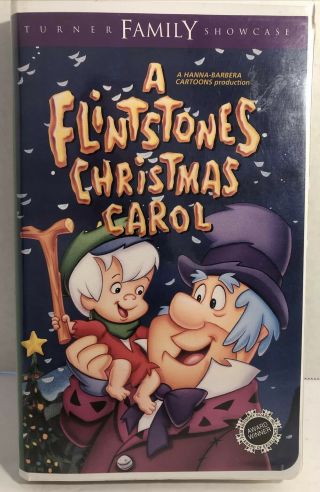 Vtg A Flintstones Christmas Carol Vhs 1996 Cartoon Network Clam Shell Case