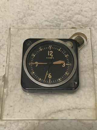Vintage Wittnauer 8 Day Aircraft Clock A.  F.  U.  S.  Army Type A - Ii