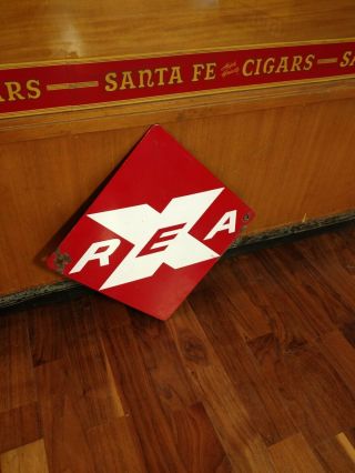 Porcelain Railway Express Agency Railroad Sign Gas Oil