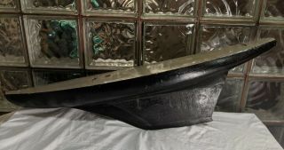 36 " Antique Early 1900s Hollow Wood Pond Yacht Boat Hull Sailboat Metal Keel