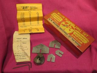 Vintage I - Pe Plumber Drill Set Williams Zit Tools Milling Cutting Hole Saw Box