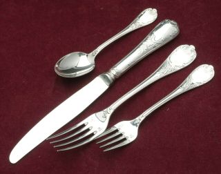 Marly By Christofle France Silver Plate 4 Piece Dinner Size Place Setting
