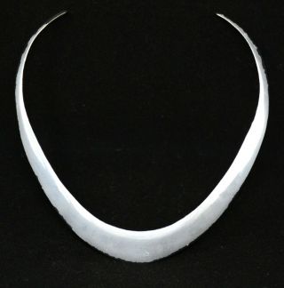 Vintage Sterling Silver Slight V Shape Torque Necklace About 45 Grams