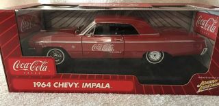 Coca - Cola 1964 Chevy Impala Johnny Lightning Die Cast Metal Car 1:24 Scale Mib